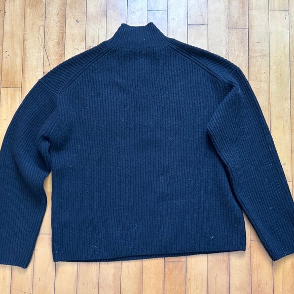 Everlane Cocoon Henley Sweater in Wool Cashmere Black S - Picture 7 of 7
